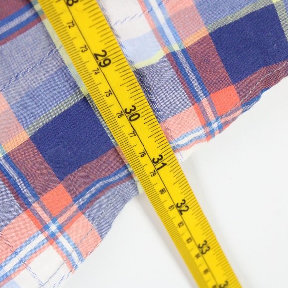 Toscano Shirt Mens Multicolor Plaid Button Down Short Sleeve Collared Size 2XL - Picture 9 of 9